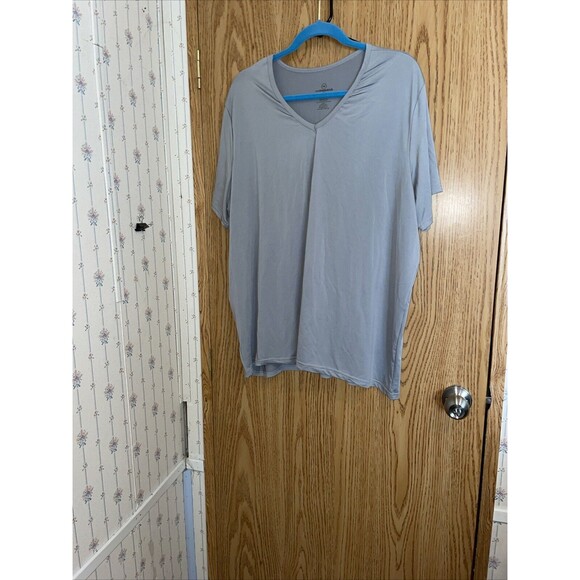 Realessentials V-neck T-shirt gray 3XL women’s coordinating - Picture 1 of 7